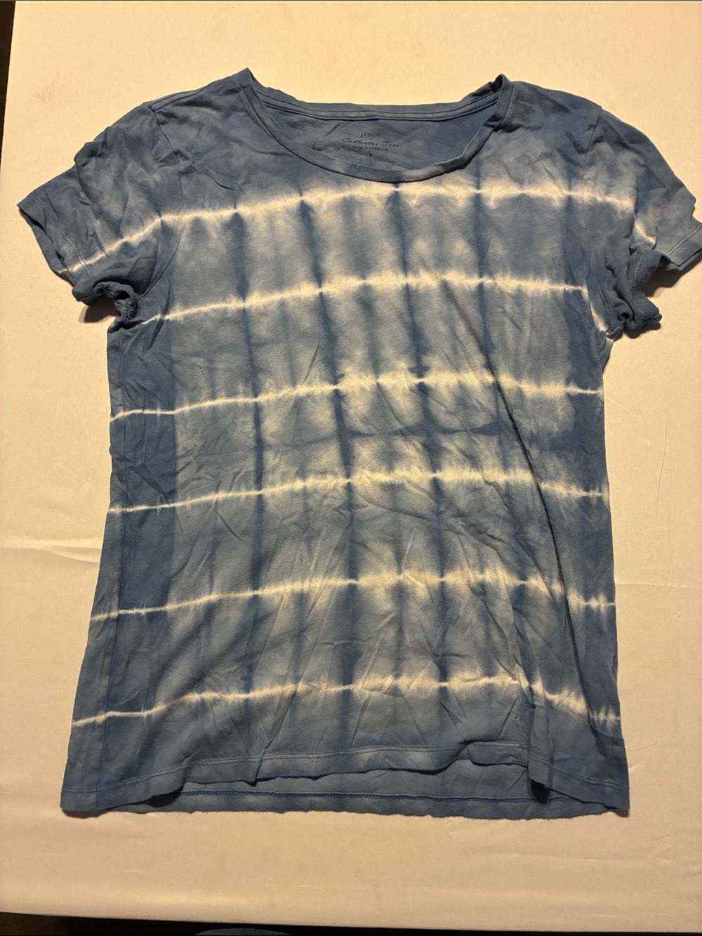 J. Crew Light Blue and White Tie-Dye Tee - Collection Tees